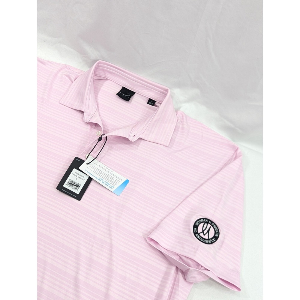 New With‎ Tags Dunning Golf Pink St Andrews Golf Club Shirt Golf Polo Mens XL